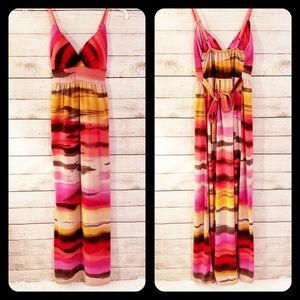 Derek Hart Colorful Summer Sleeveless Maxi Dress